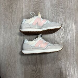 New Balance 237 Womens Sz 7.5 Sea Salt Pink Haze Athletic Running Shoes WS237GA